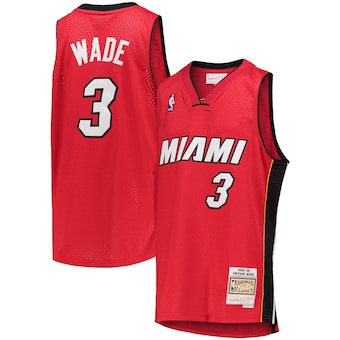 youth mitchell and ness dwyane wade red miami heat 2005 06 h-482